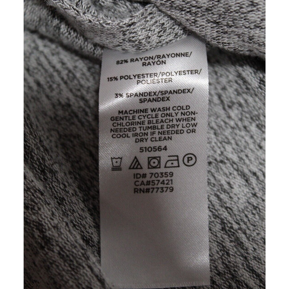 Ann Taylor Women's M Heather Gray Light Weight Tunic Sweater Reflexed Slits LS - Picture 5 of 12